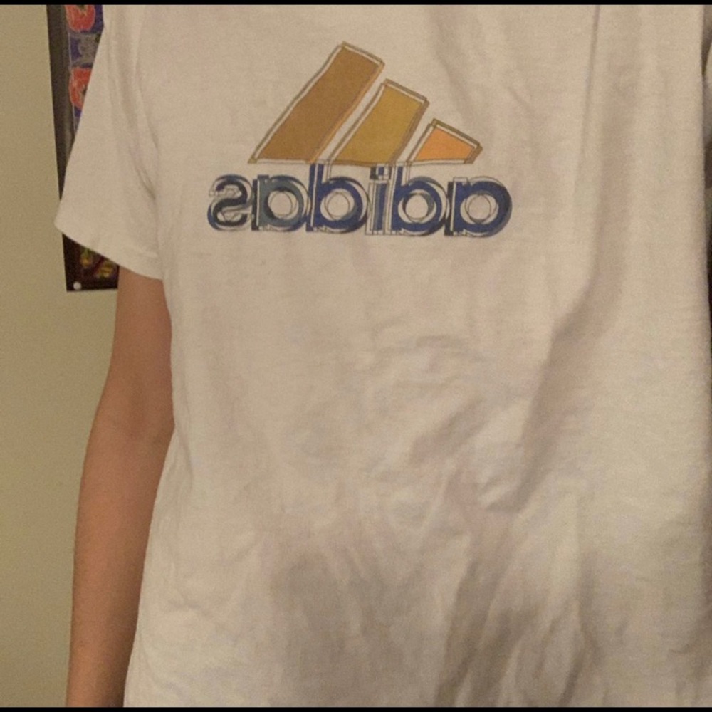 mens adidas white adidas tee t shirt